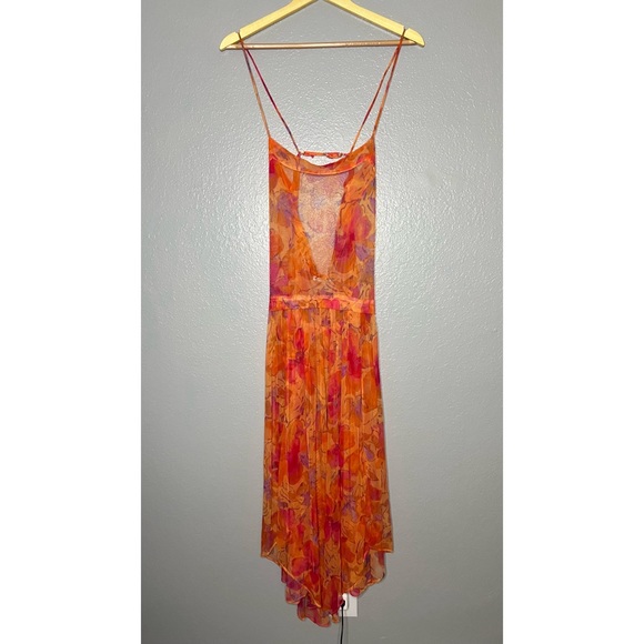 Free People Step Out Midi Slip in Sorbet Combo Size L - Picture 5 of 8